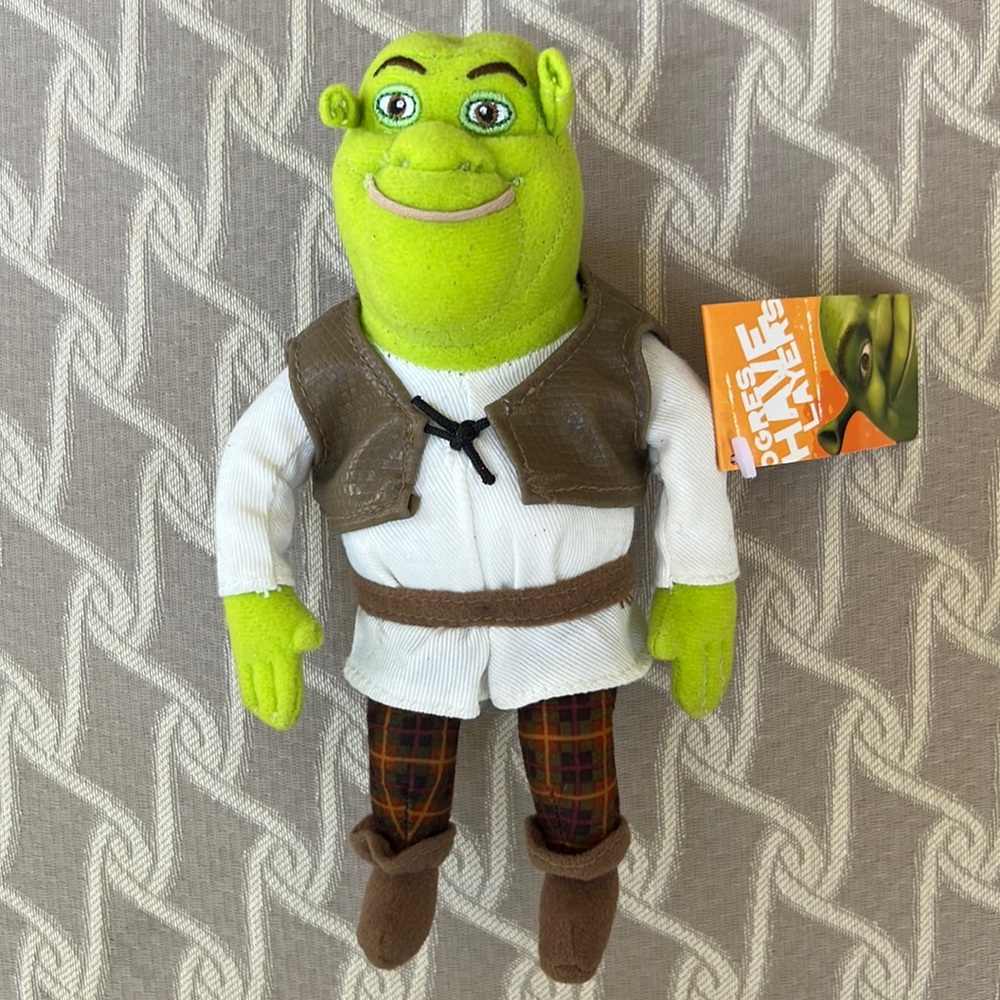 2004 Shrek 2 Beanie Doll 7inch Doll Beverly Hills Teddy Bear Company NWT